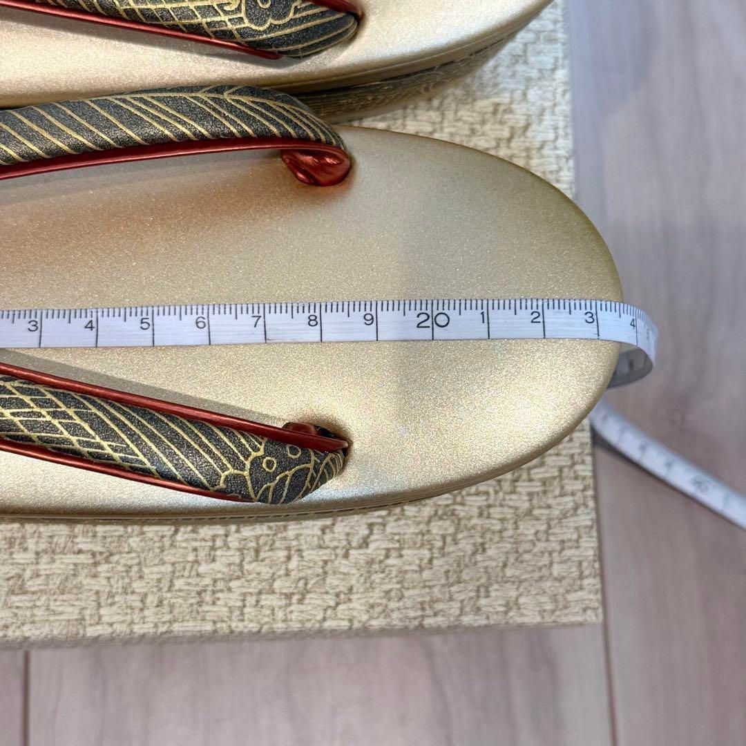 ♥品 草履 夏物 着物 浴衣 和装 金 伊と忠 赤 金 Mサイズ WWW_NOITHATQUANGTHANH_NET