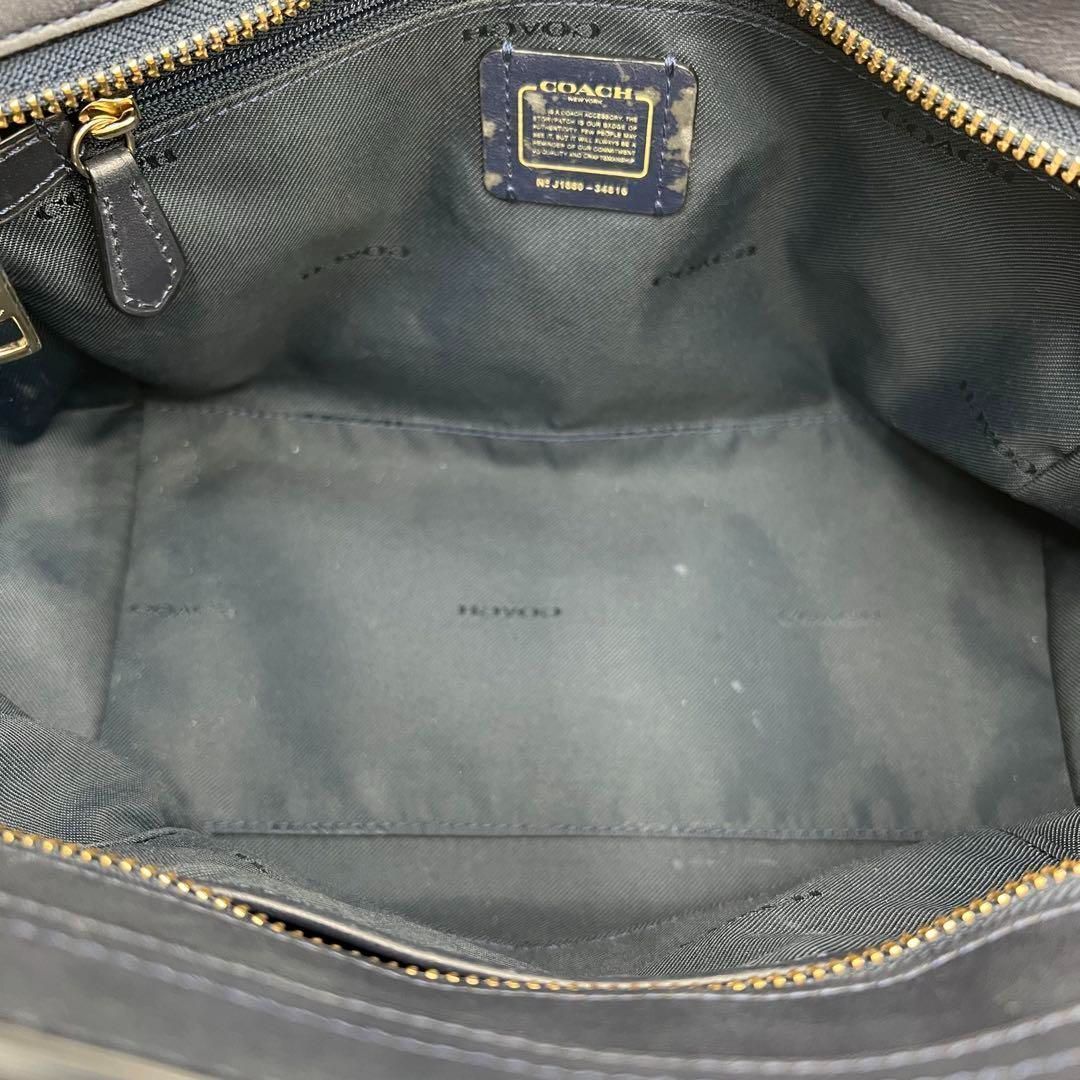 美品】COACH スワッガー 27 ハンドバッグ 2way ネイビー - メルカリ