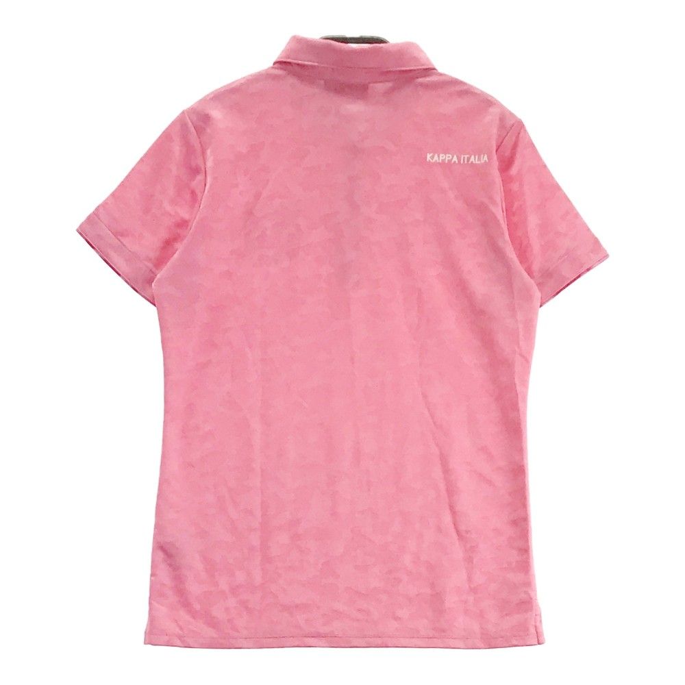 サイズ：L KAPPA GOLF カッパゴルフ 半袖ポロシャツ カモフラ柄 ピンク