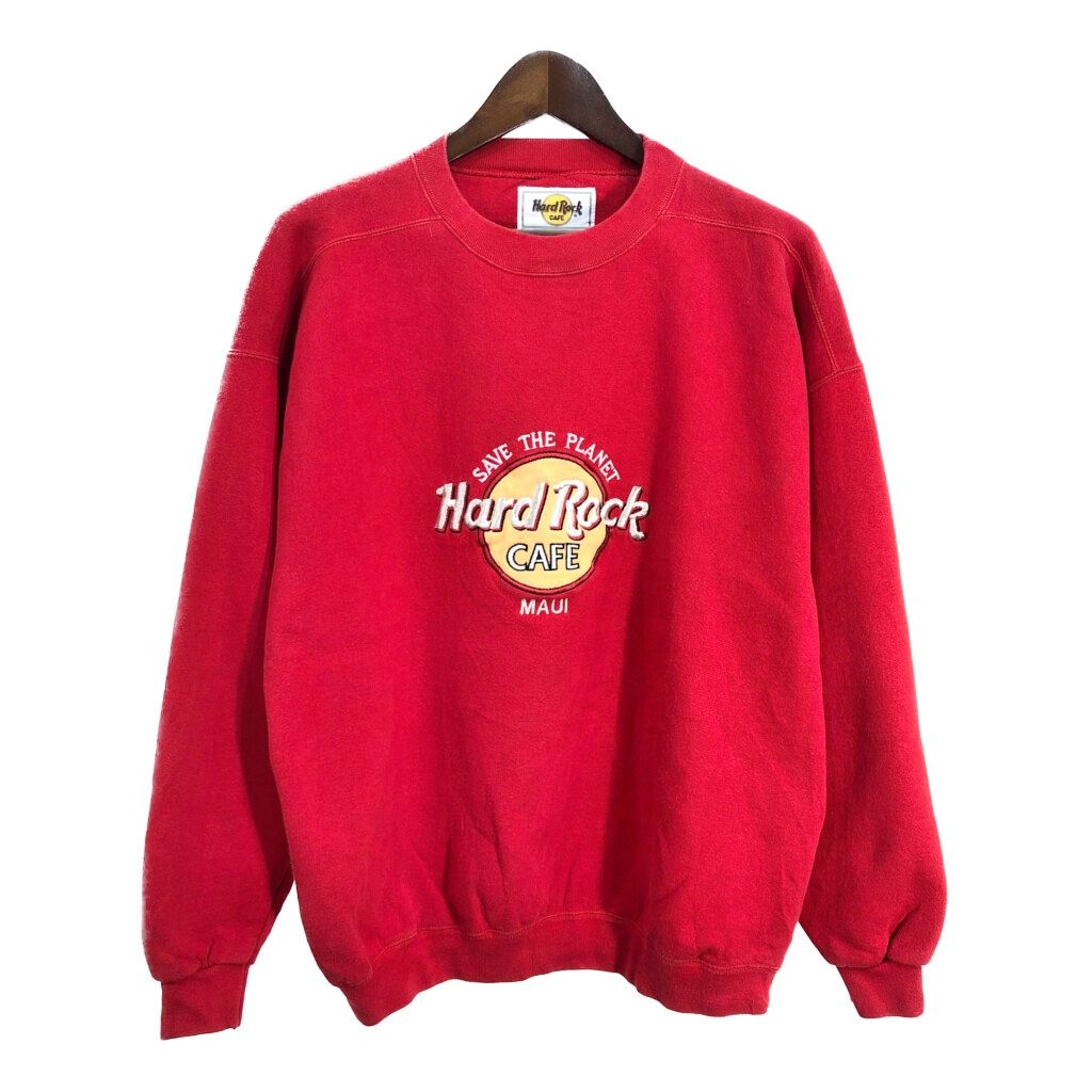 80年代 USA製 Hard Rock Cafe ハードロックカフェ スウェット レッド