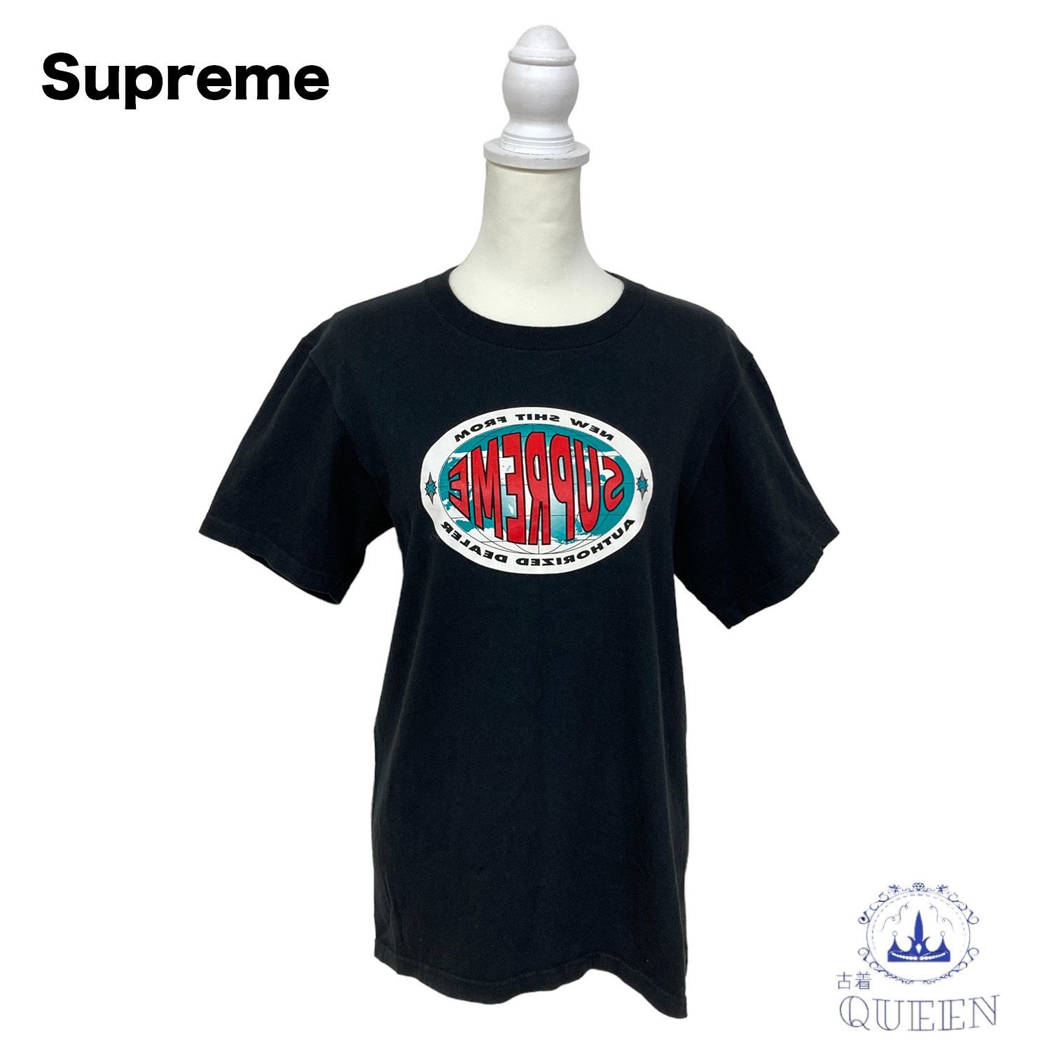 【訳アリ】 Supreme シュプリーム Tシャツ フロントプリント カジュアル 半袖 レディース メンズ ユニセックス ブラック S v-56 送料無料