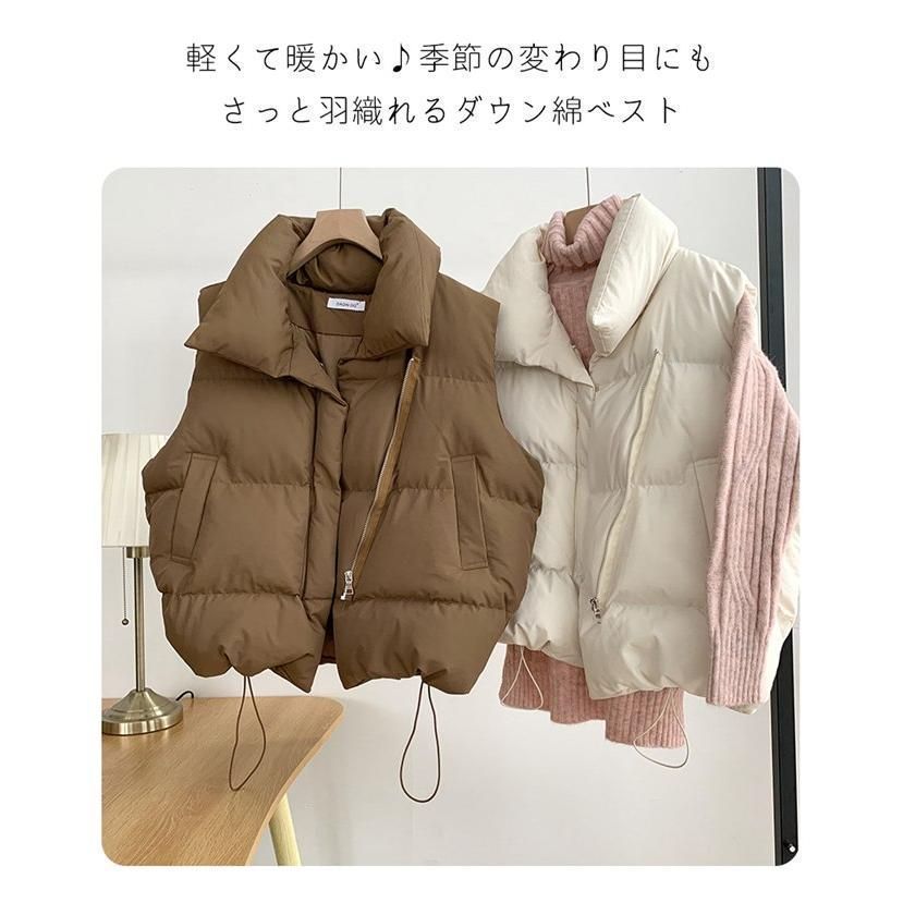 中綿ベスト キルティングベスト レディース ベスト 中綿 ダウン