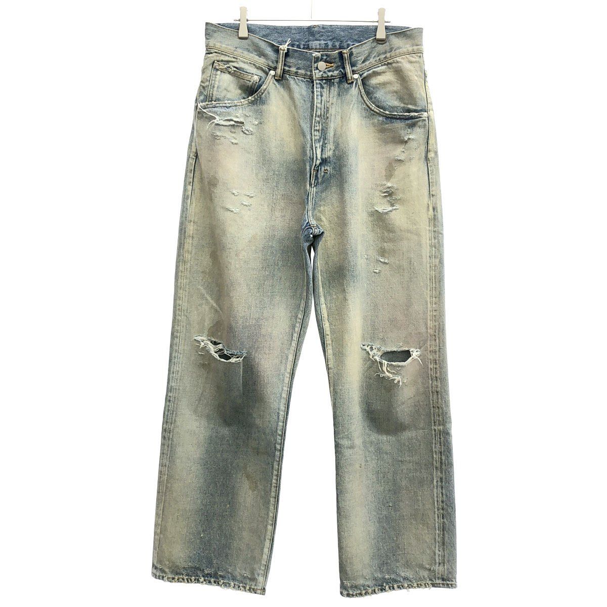 ANCELLM アンセルム 24AW P|DAMAGE DENIM STRAIGHT 5P PANTS ダメージ加工ストレートデニムパンツ ANC-PT58 インディゴ 3