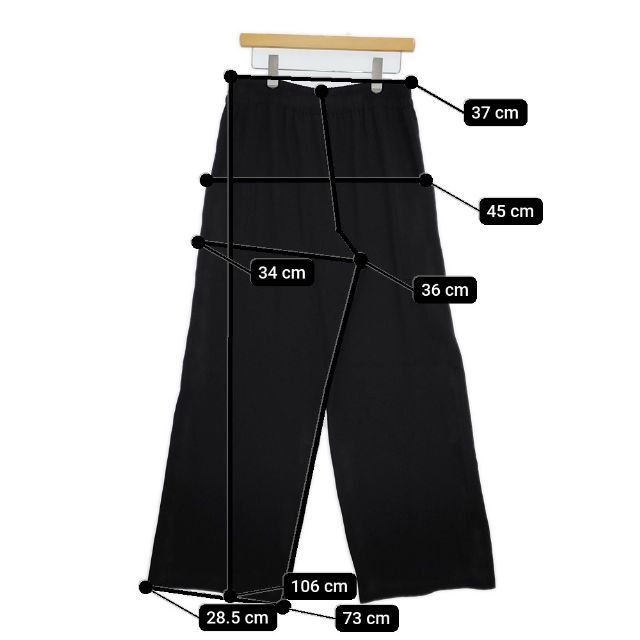 agnes b. サイドポケット トリアセテート サイズ40 イージーワイド パンツ ブラック レディース アニエスベー 5-0914G∞ DECORATOM_COM_BR