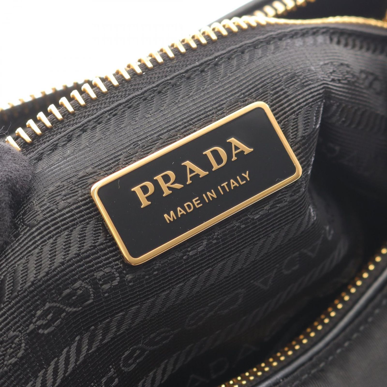プラダ PRADA ショルダーバッグ TESSUTO VITELLO 1BC2322C8QF0002ODO ブラック ナイロン レザー ショルダーバッグ レディース DECORATOM_COM_BR