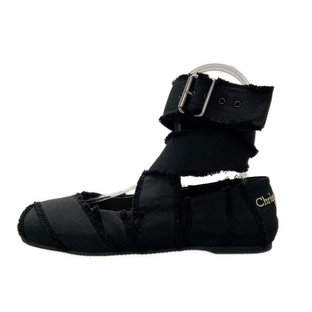 ディオール|クリスチャンディオール フラットシューズ 35 1|2 D レディース Dior Songe バレリーナ KDB881GGN_S900 黒