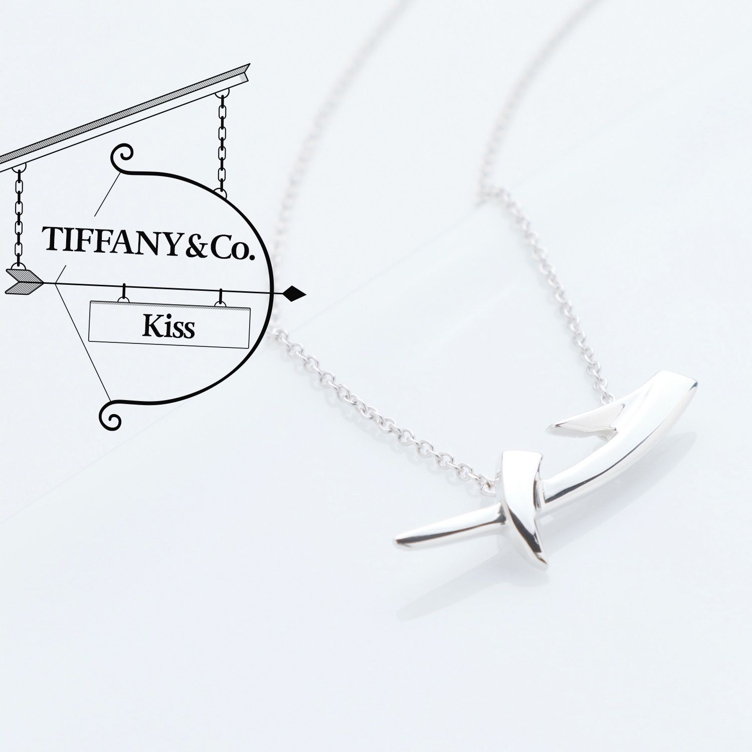 レディース極美品 TIFFANY ティファニー ヴィンテージ X キス 925