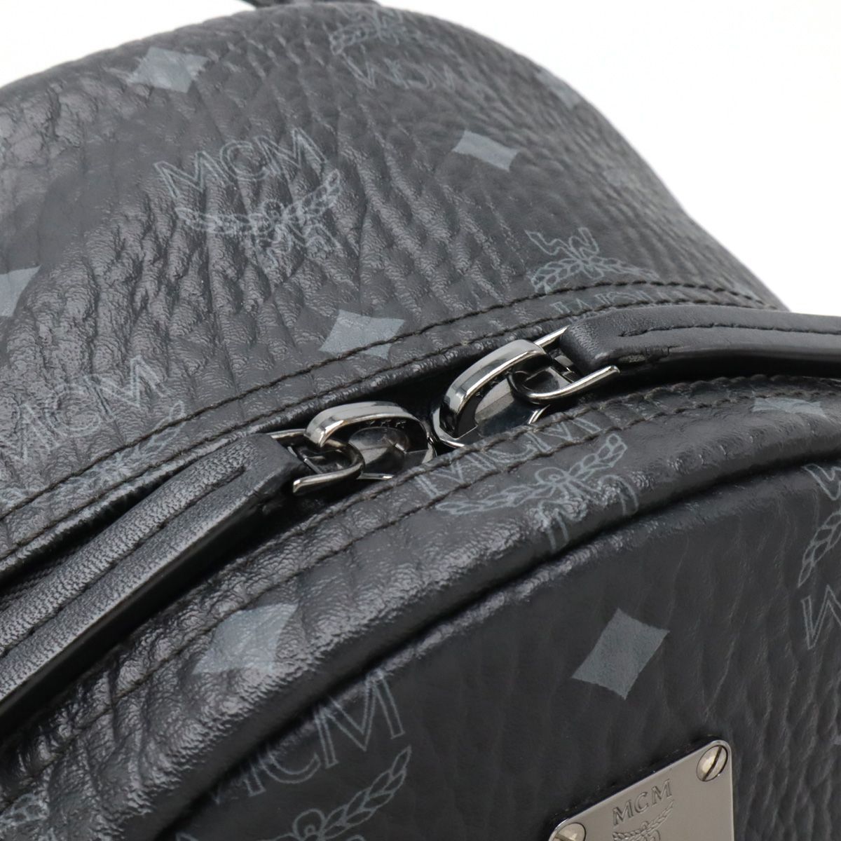 MCM リュックサック ヴィセトス ブラック PVC レザー レディース 