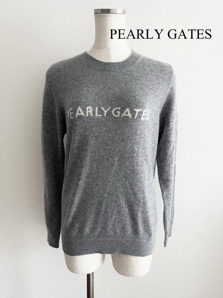 PEARLY GATES パーリーゲイツ クルーネックニット Sサイズ カシミヤ100％ ゴルフウェア 人気 大人 み 6457686