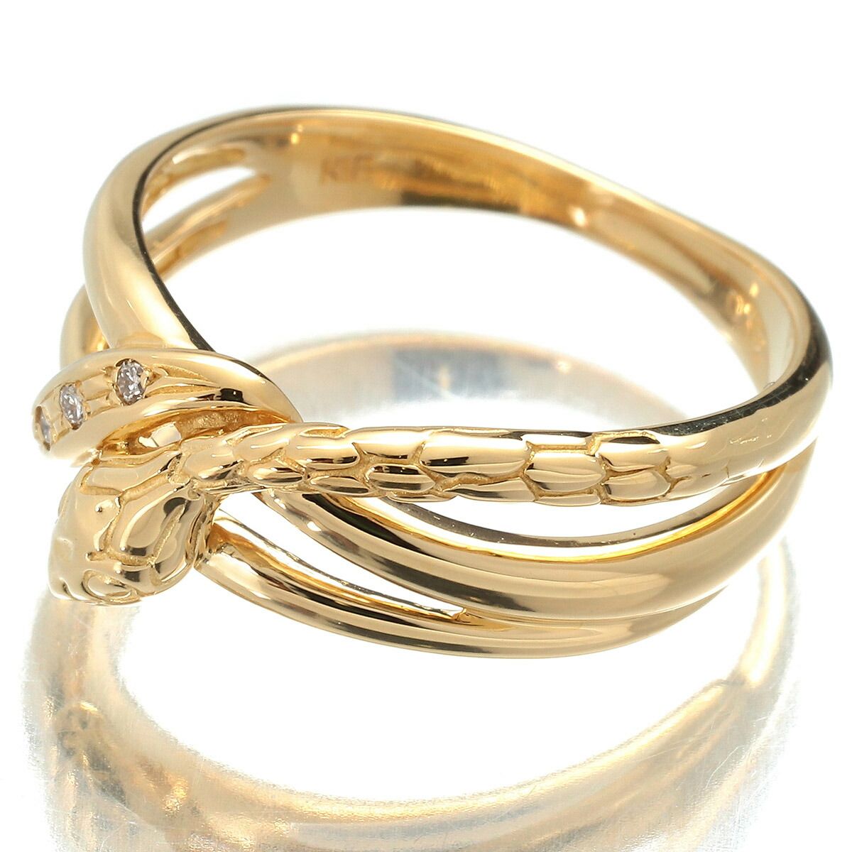 スネークデザインリング ダイヤモンド K18 11号 新品仕上げ - メルカリ 