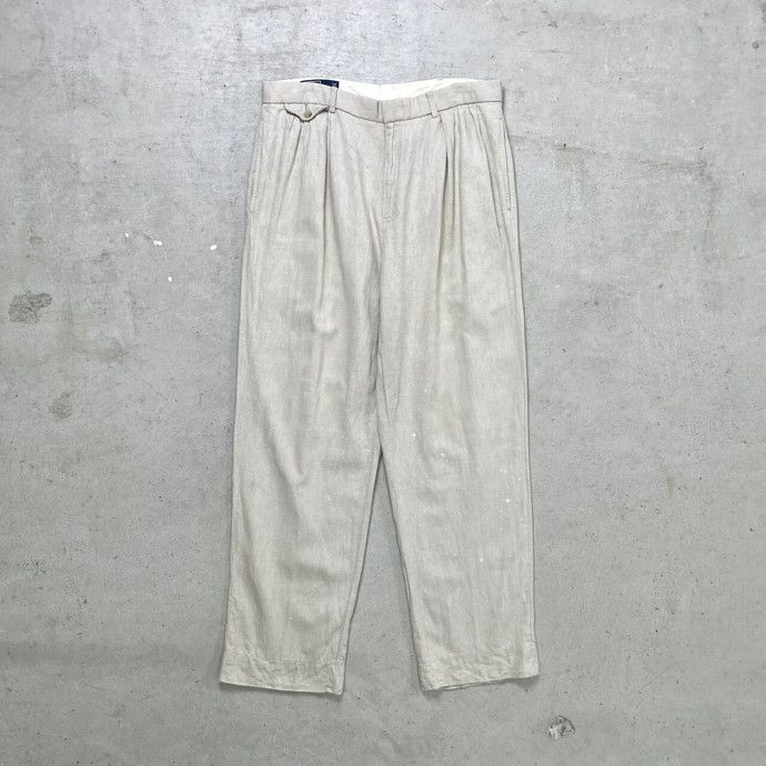 90年代 Polo by Ralph Lauren ポロバイラルフローレン リネン 2タック
