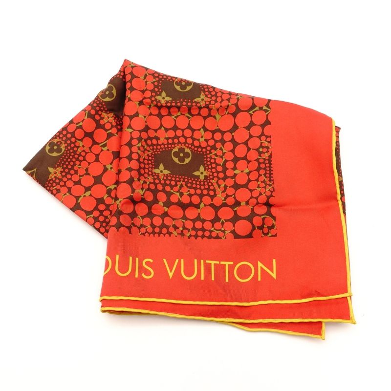 ルイヴィトン LOUIS VUITTON スカーフ シルク100％ 草間彌生
