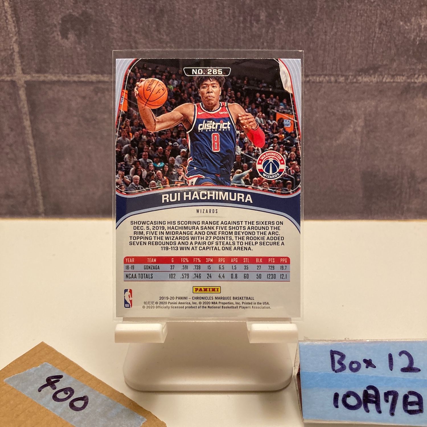 panini 八村塁ルーキー ジャージパッチカード - メルカリ 2019-20 