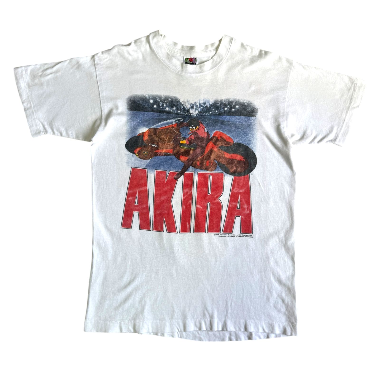 90s AKIRA 金田バイク コマ割り アニメ プリント Tシャツ Mサイズ