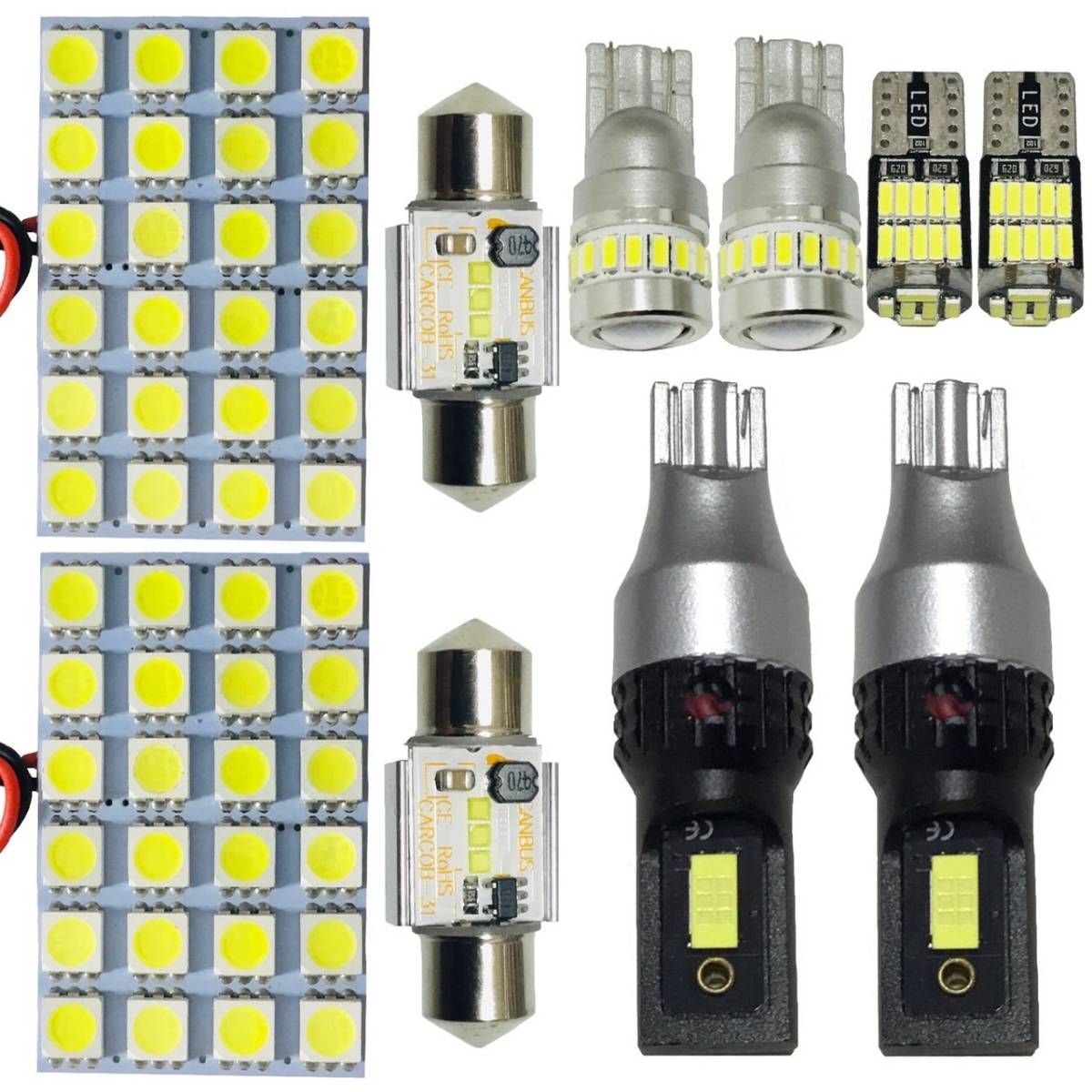 ルームランプ フリード スパイク GB3/4 前期 ホンダ 基盤 ウエッジ球 バックランプ ナンバー灯 車幅灯 純正球交換用LEDライト 10個セット 車検対応 パーツ