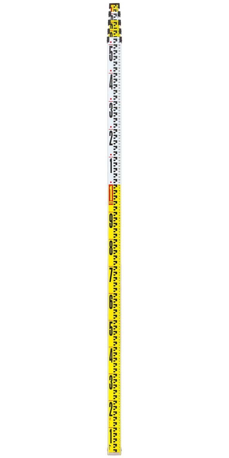 シンワ測定 Shinwa Sokutei アルミスタッフ II 7ｍ5段 表面10㎜ピッチ 裏面1㎜ピッチ 目盛付