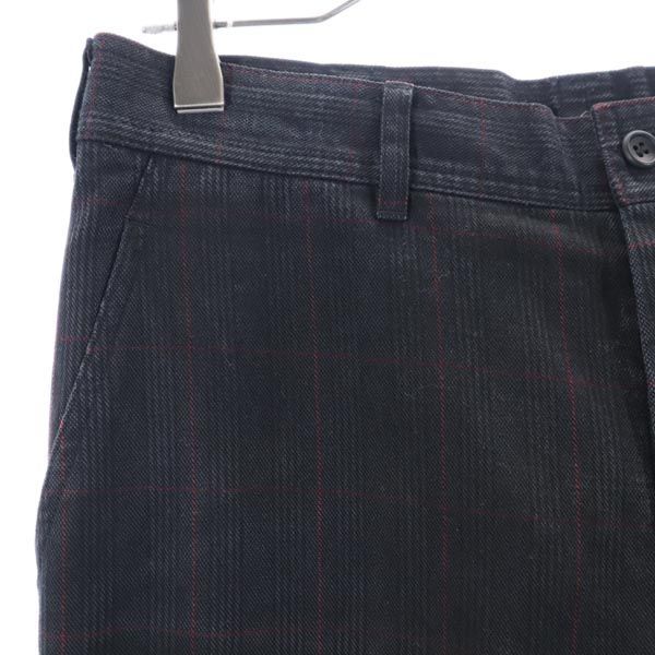 コムデギャルソン チェック パンツ S グレー×赤 COMME des GARCONS