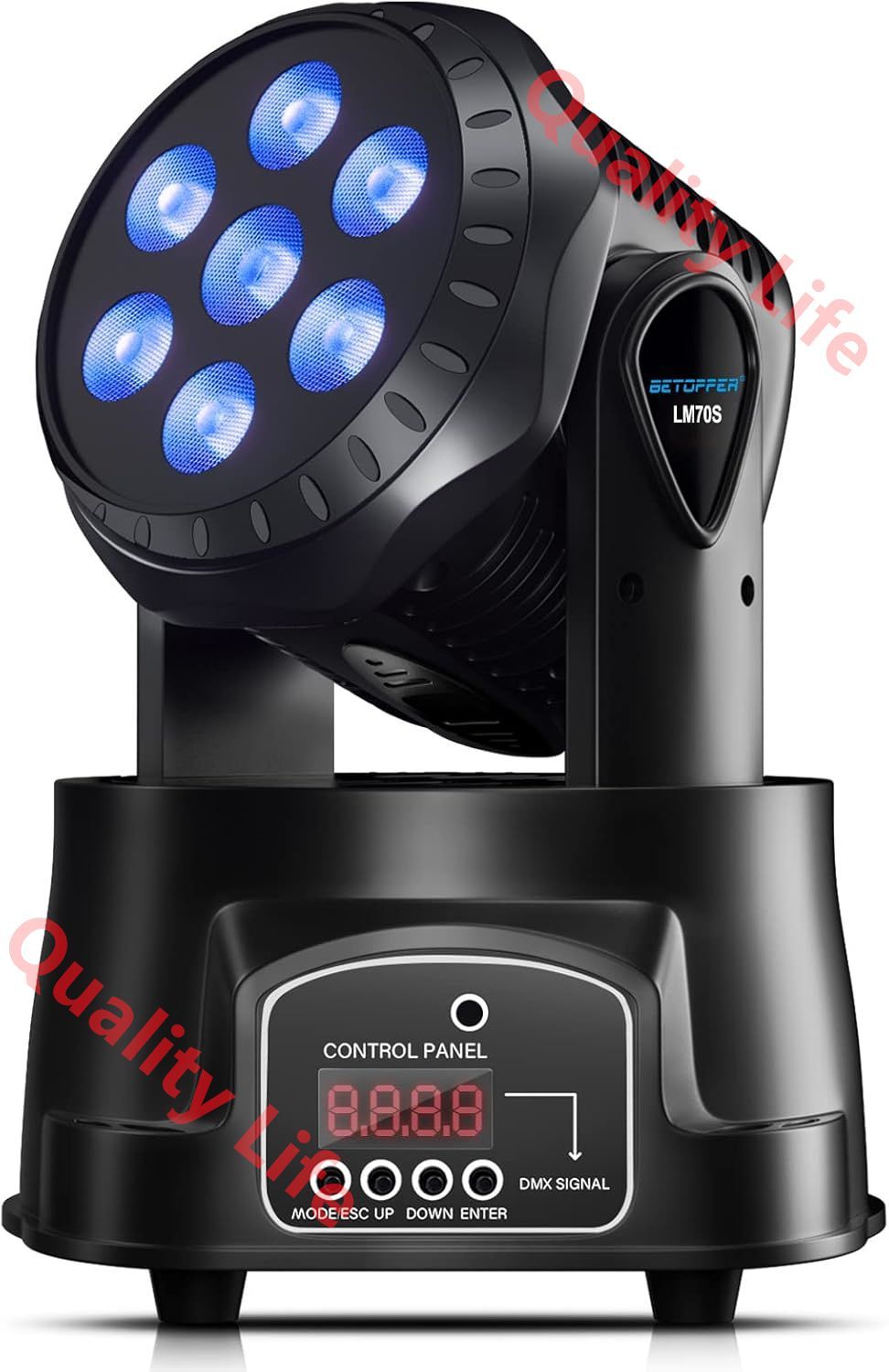 ムービングライト 7x8W RGBW LED 舞台照明ディスコライト ステージライト7色変換 DMX512 9|14CH パーティライト DJ disco light for party 高速回転 音声連動 結婚式|パーティー|カラオケ|クラブ|バー用