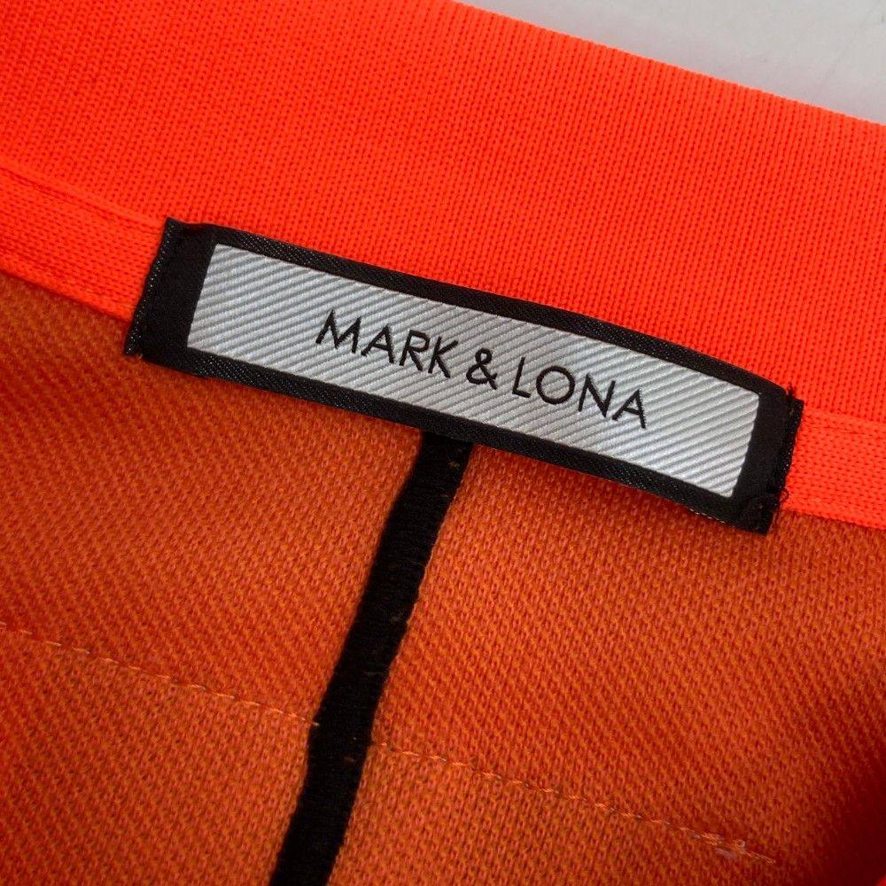 サイズ：46 MARK&amp;LONA マークアンドロナ  半袖ポロシャツ  オレンジ系 [240101468088] ゴルフウェア メンズ ストスト サイズ：46 MARK&LONA マークアンドロナ 半袖ポロシャツ