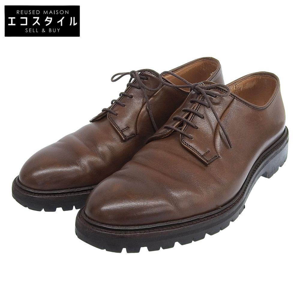 Crockett-Jones クロケット＆ジョーンズ 26484 LANARK 3 レザー プレーントゥシューズ メンズ ブラウン 6E 6E