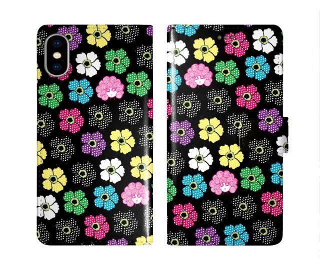 [arrows We2 Plus F-51E/M06] iPhone16 ケース スカラー スマホケース 手帳型 iPhone16 Pro ケース アイフォン16 15 14 13 12 11 スマホカバー 全機種対応 手帳 ScoLar フラワー パターン柄