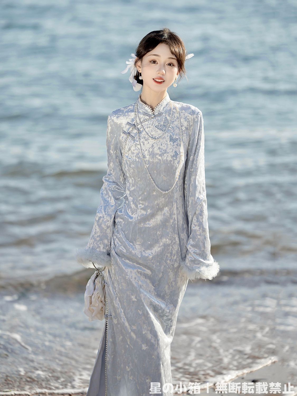 2025新品 蝶恋霜 新中式デザイン 女子旗袍セット 改良版 民国風 優雅で