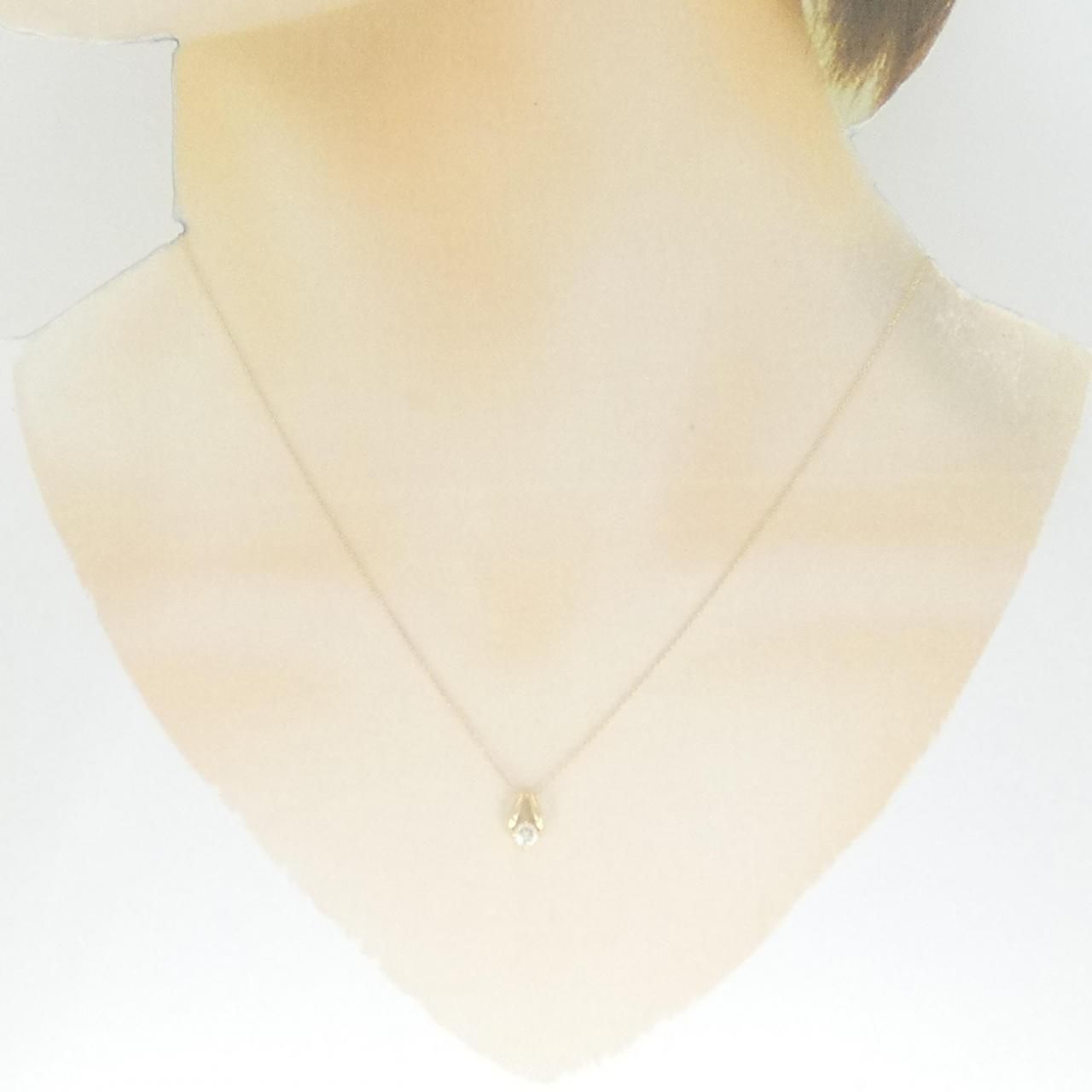 K18YG ソリティア ダイヤモンド ネックレス 0.157CT - メルカリ 