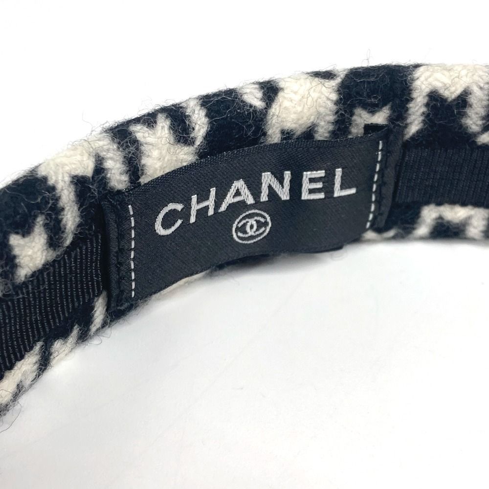 CHANEL♡カチューシャ シャネル 2024 シルク カチューシャ ブラックxホワイト