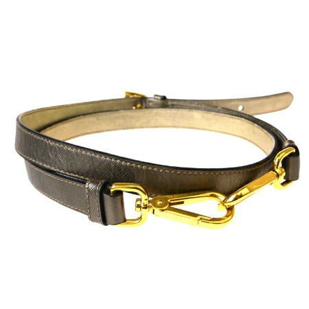 【中古】 プラダ PRADA バッグ用 ショルダーストラップ ゴールド レザー 03BK498