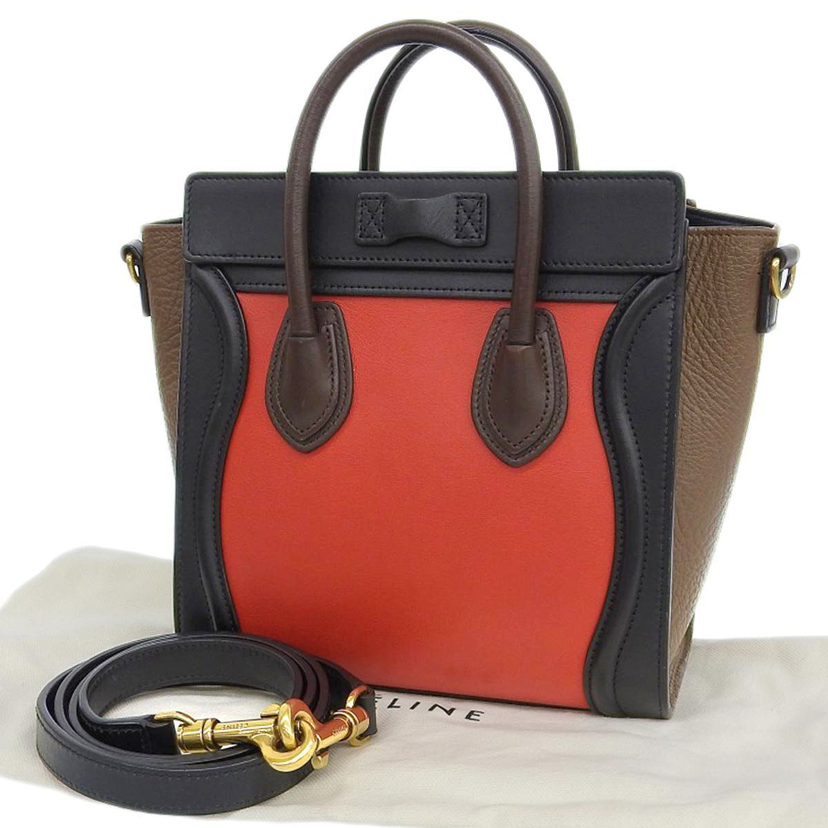 8937) セリーヌ CELINE ラゲージ ナノショッパー 2Way ショルダー