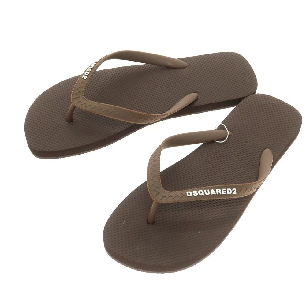新品】ディースクエアード DSQUARED2 ビーチサンダル ダーク 新品】ディースクエアード DSQUARED2 ビーチサンダル ダーク