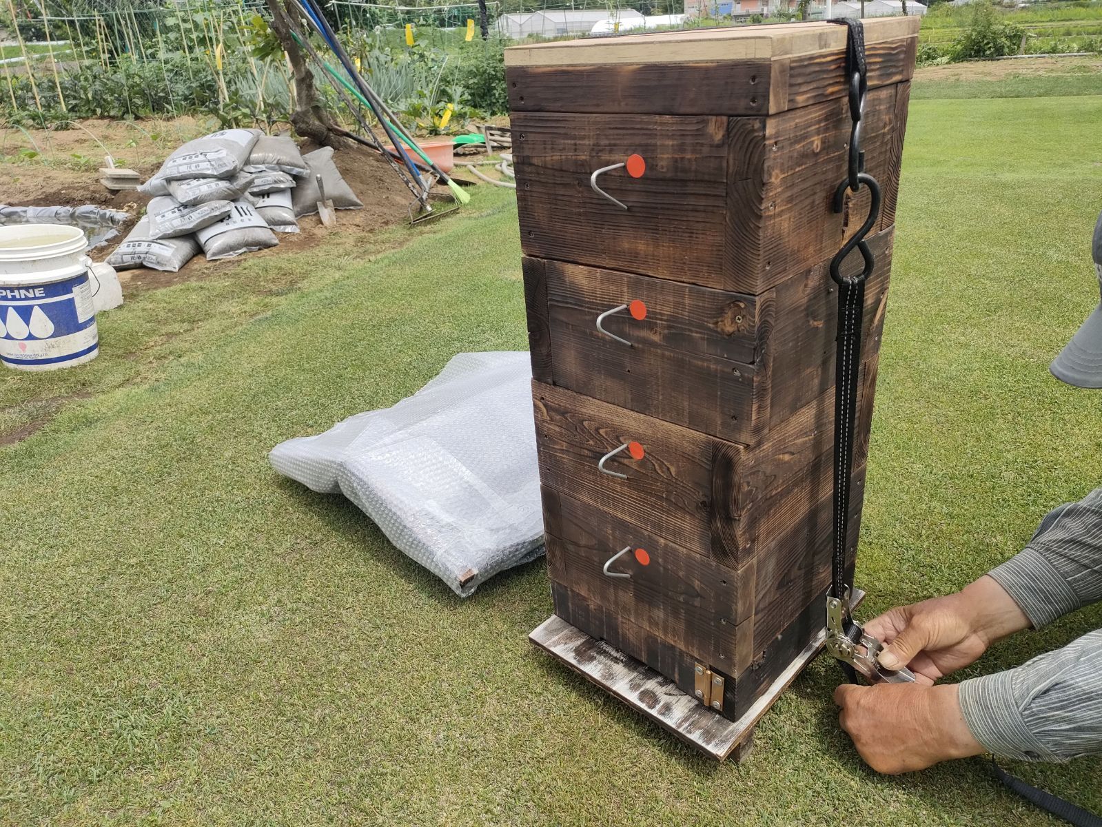 日本蜜蜂専用巣箱4段セット - メルカリ