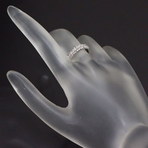 希少 Pt900 天然ピンク/カラーレス ダイヤモンド リング 0.08ct D0  