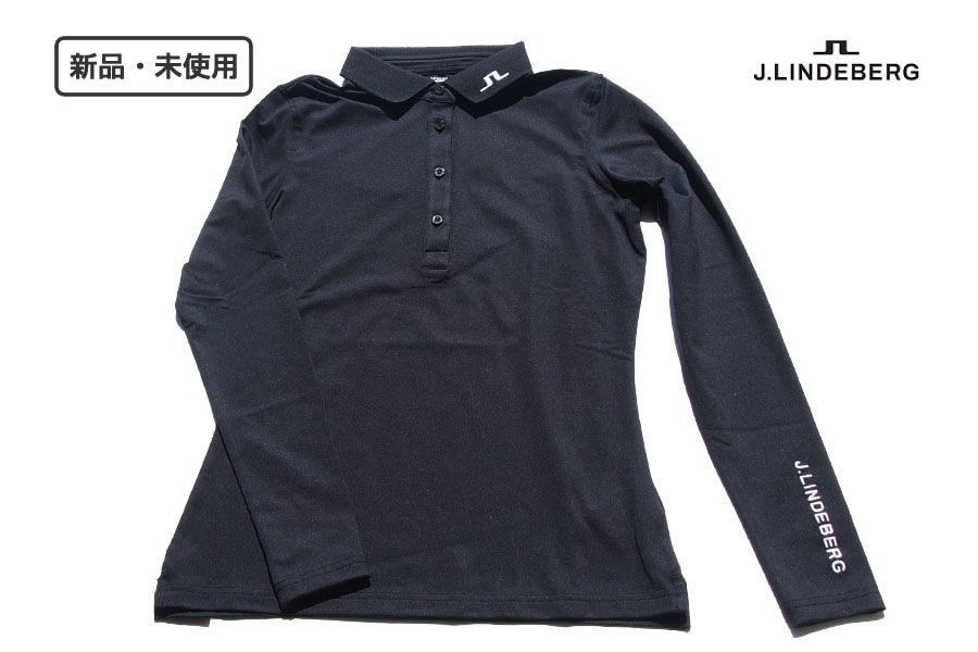 新品｜未使用｜ジェイリンドバーグ｜J.LINDEBERG｜長袖ポロシャツ｜Tour Tech LS Polo｜レディース｜2023FW｜38｜S｜ブラック