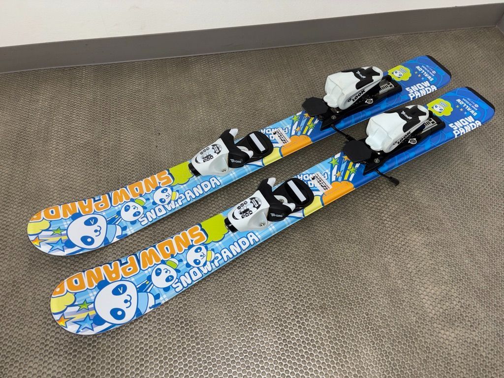 新古ジュニア用カービングスキー サイズ80cm Swallowスワロースノーパンダ ビンディング付き