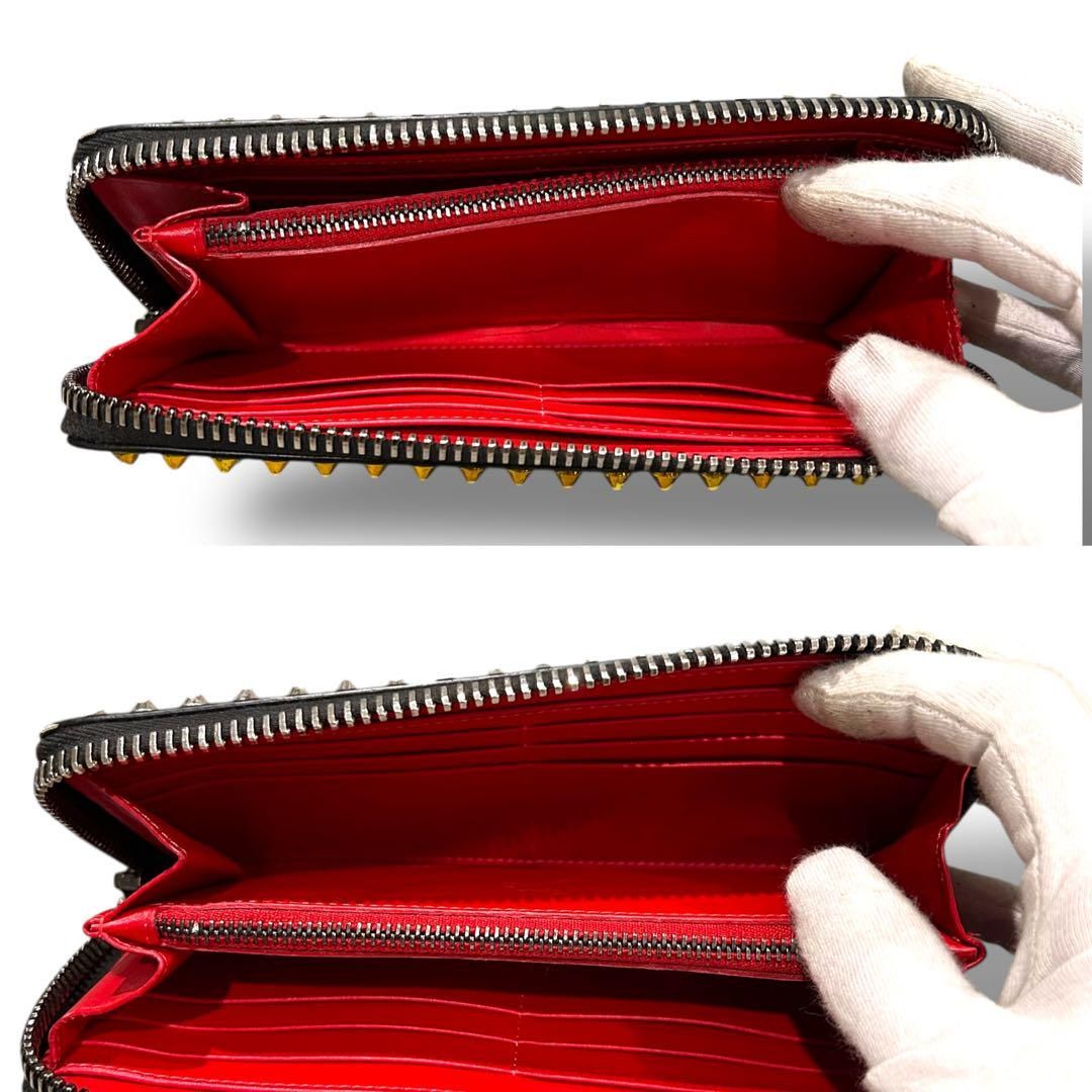 Christian Louboutin ルブタン スタッズ レインボー 長財布 ジッピー 