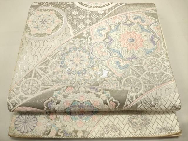 110 華 袋帯 鷹狩 平安 風景 人物 花 山 金 110 華 袋帯 鷹狩 平安 風景 人物 花 山 金