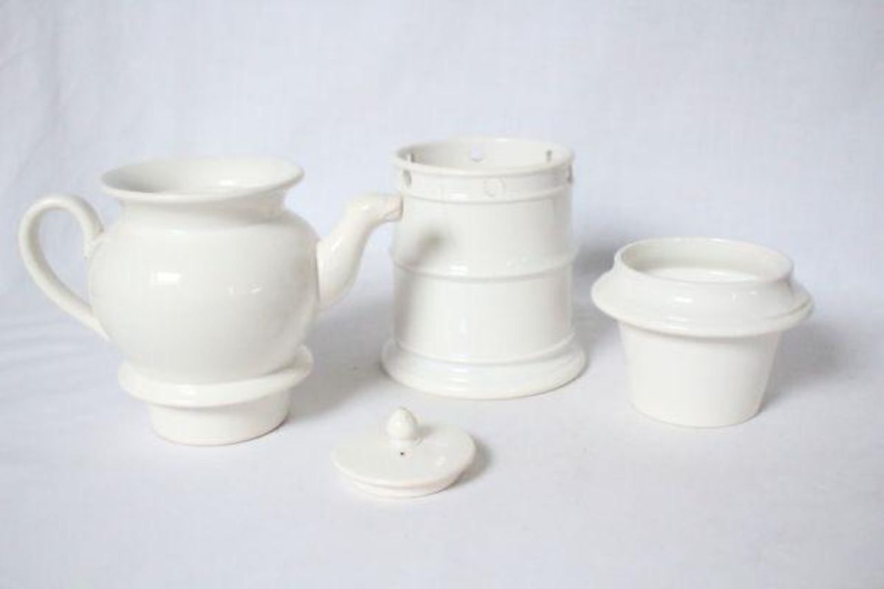 2024 フランス アンティーク サルグミンヌ 古い陶器のティザニエール