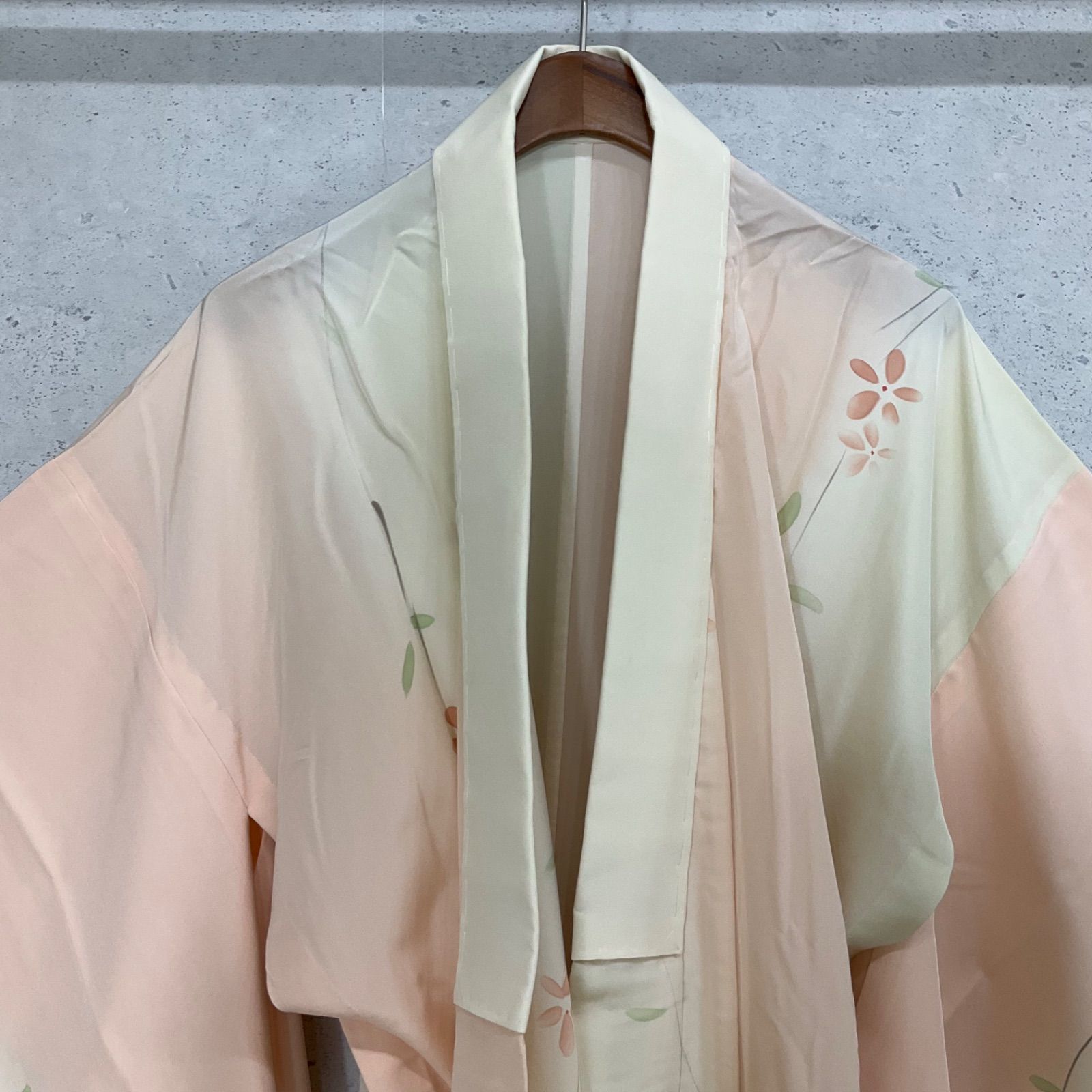 kimono+one◇美品◇長襦袢◇正絹◇半襟付き◇袖無双◇居敷当て付き◇裄