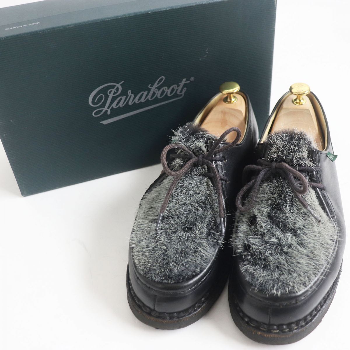 良品□Paraboot/パラブーツ MICHAEL/MARCHE ミカエル ミンクファー 