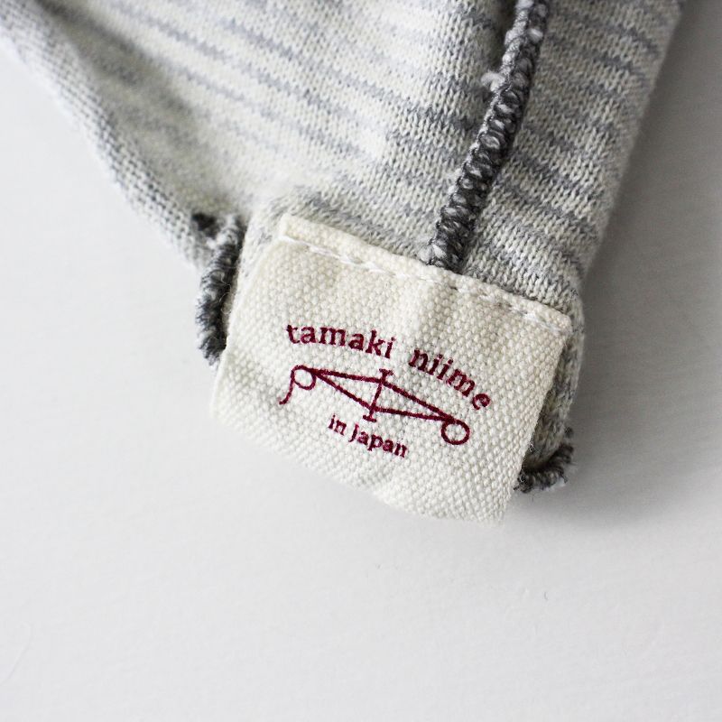 タマキニイメ 玉木新雌 tamaki niime 美品 nuime くる futo/生成り グレー系 Tシャツ カットソー コットン 長袖【2400013490320】 タマキニイメ 玉木新雌 tamaki niime 美品 nuime くる futo/生成