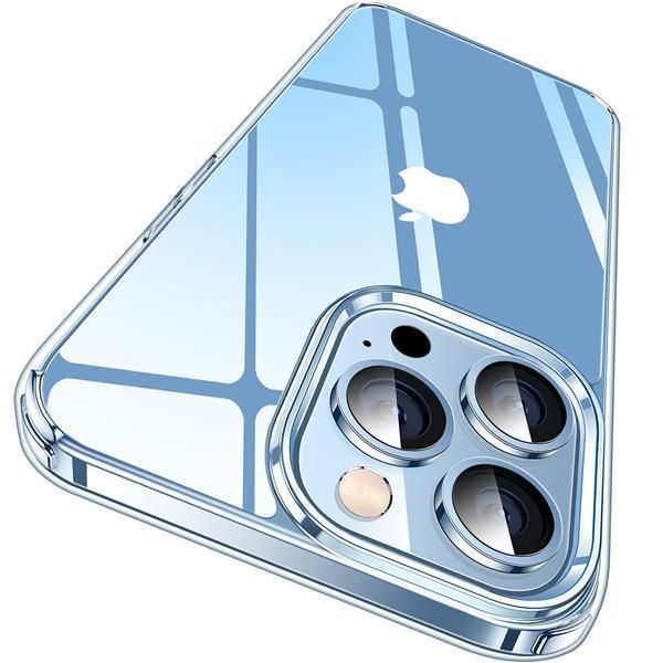 iPhone 13 Pro Max 用（6.7インチ）_クリア 【極々透明感・2025年革新耐黄変技術】CASEKOO iPhone 13 Pro Max 用 ケース クリア 耐衝撃 米軍MIL規格 黄変防止 ストラップホール付き ワイヤレス充電対応 アイ
