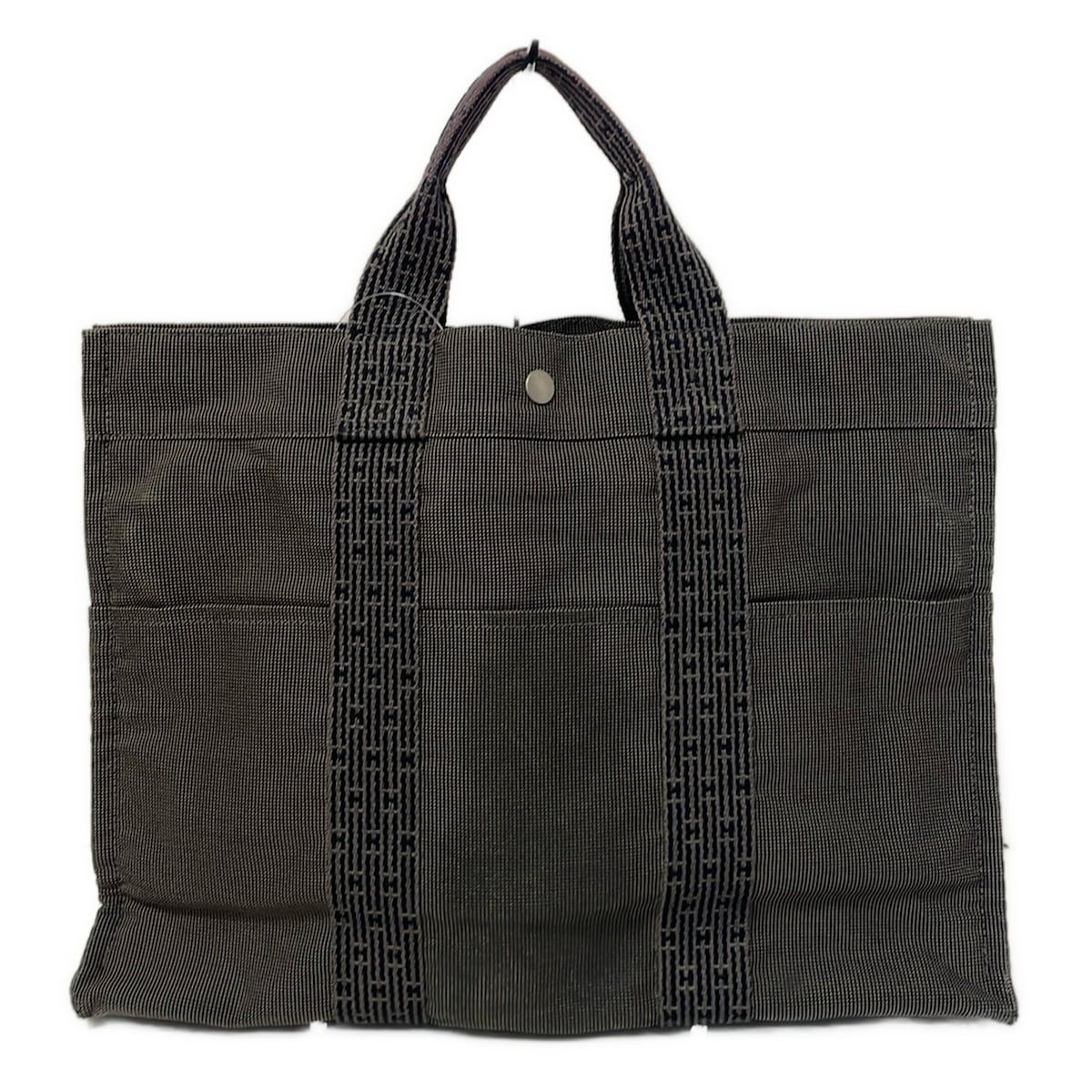 エルメス　エールライン　メンズバッグ　ファスナー&キー付き　ダークグレー HERMES(エルメス) ハンドバッグ エールライントートMM