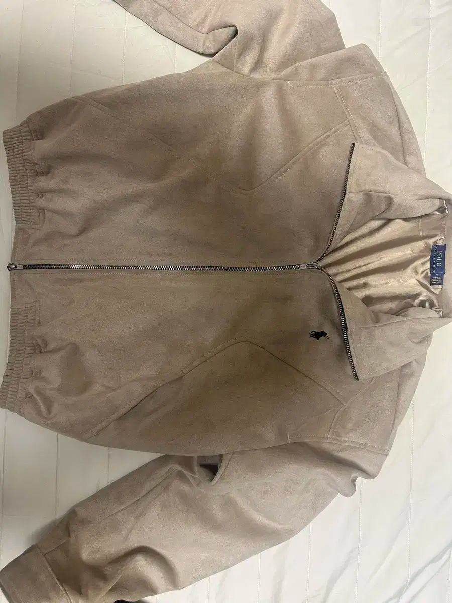 ポロ スウェード ツーウェイ ジャケット L ベージュ