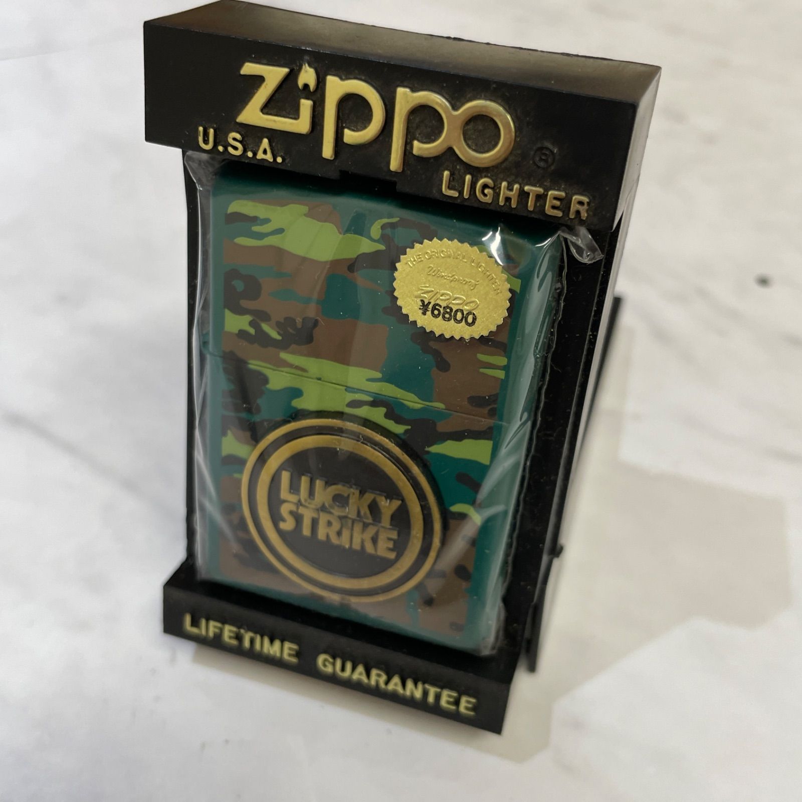 □ZIPPO ラッキーストライク LUCKY STRIKE 迷彩 ジッポ― ライター 未 