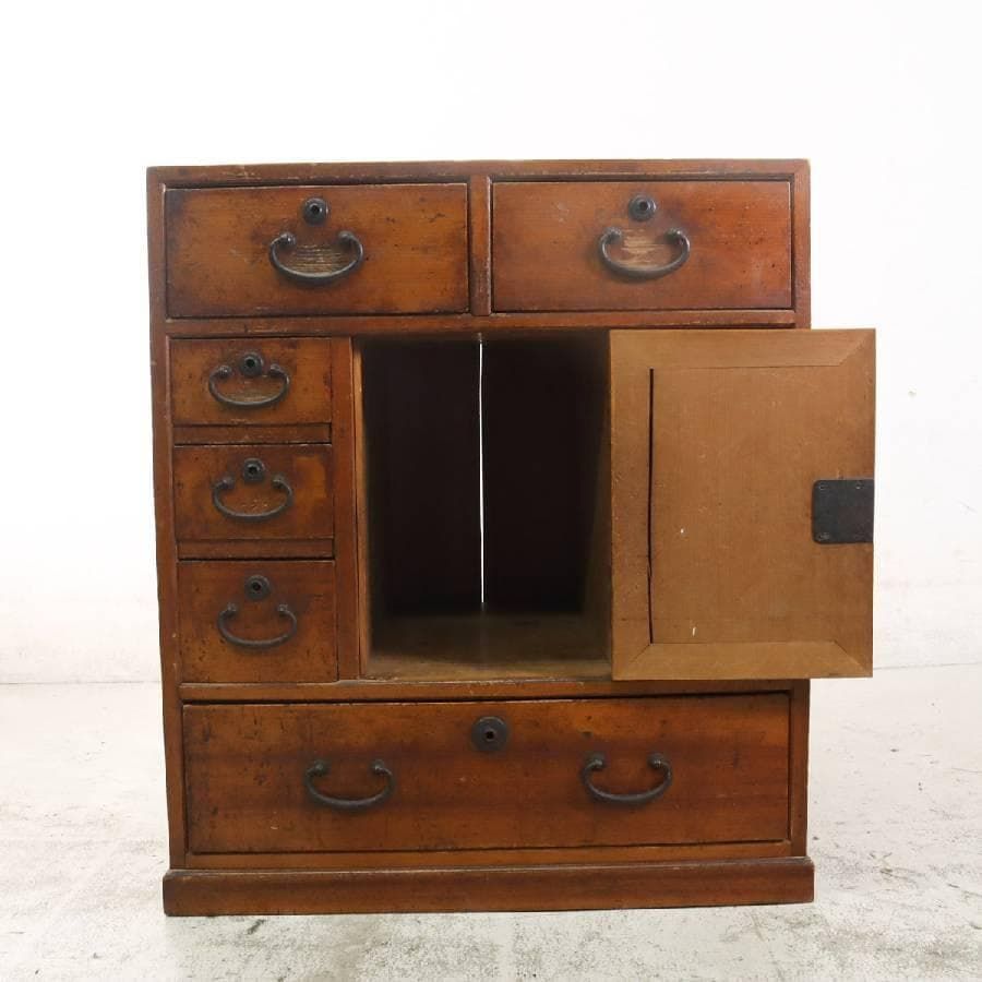 時代家具 帳場箪笥 和箪笥 骨董 和製アンティーク 古道具 高さ73cm MM13210 264h26 MARWIL-DEMENAGEMENTS_CH