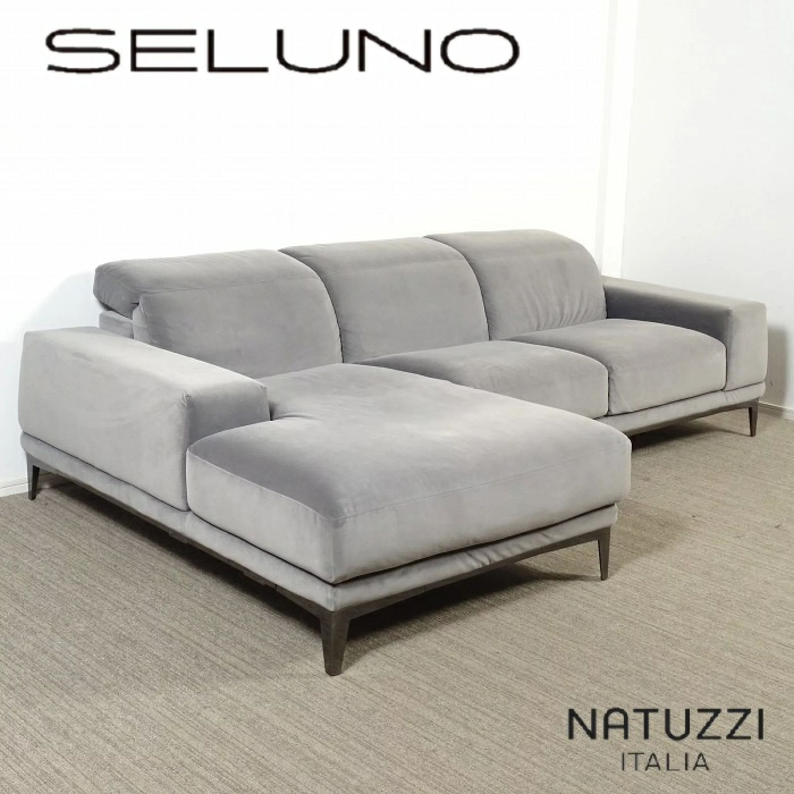 ◾︎SELUNO◾︎ 展示 Natuzzi ナツッジ BORGHESE | ボルゲーゼ カウチソファ | ファブリック 110万 v190