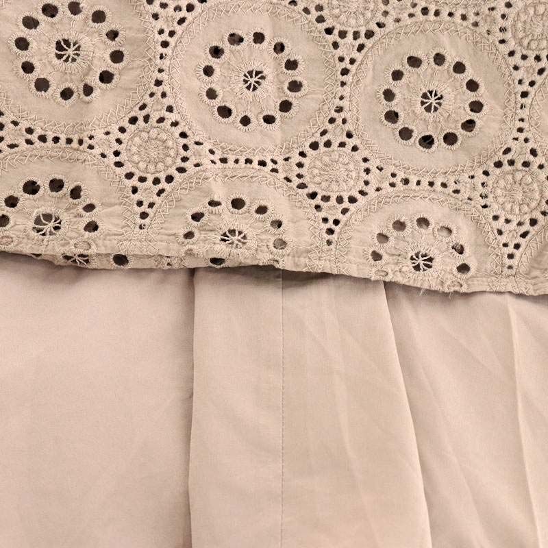 Her lip to ノースリーブ ロングワンピース M ベージュ ハーリップトゥ HER LIP TO Lace-trimmed Belted Dress