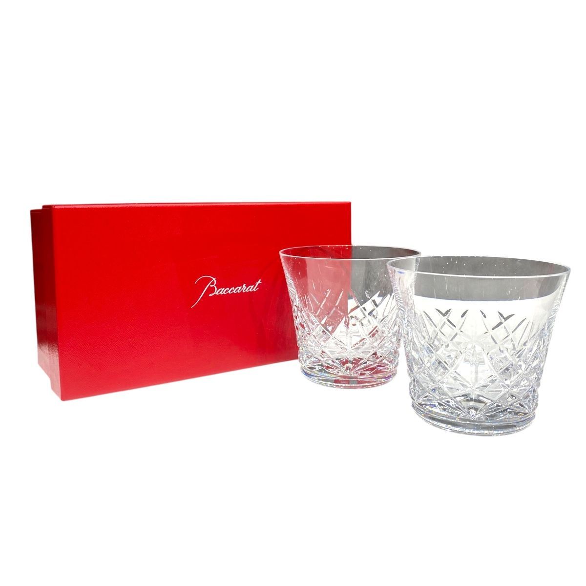 EM0508 Baccarat バカラ ペア ロックグラス