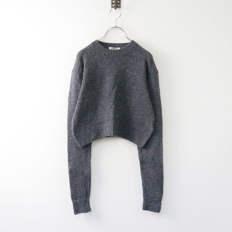 AURALEE カシミヤシルクニットプルオーバー　グレー AURALEE カシミヤシルクニットプルオーバーグレー